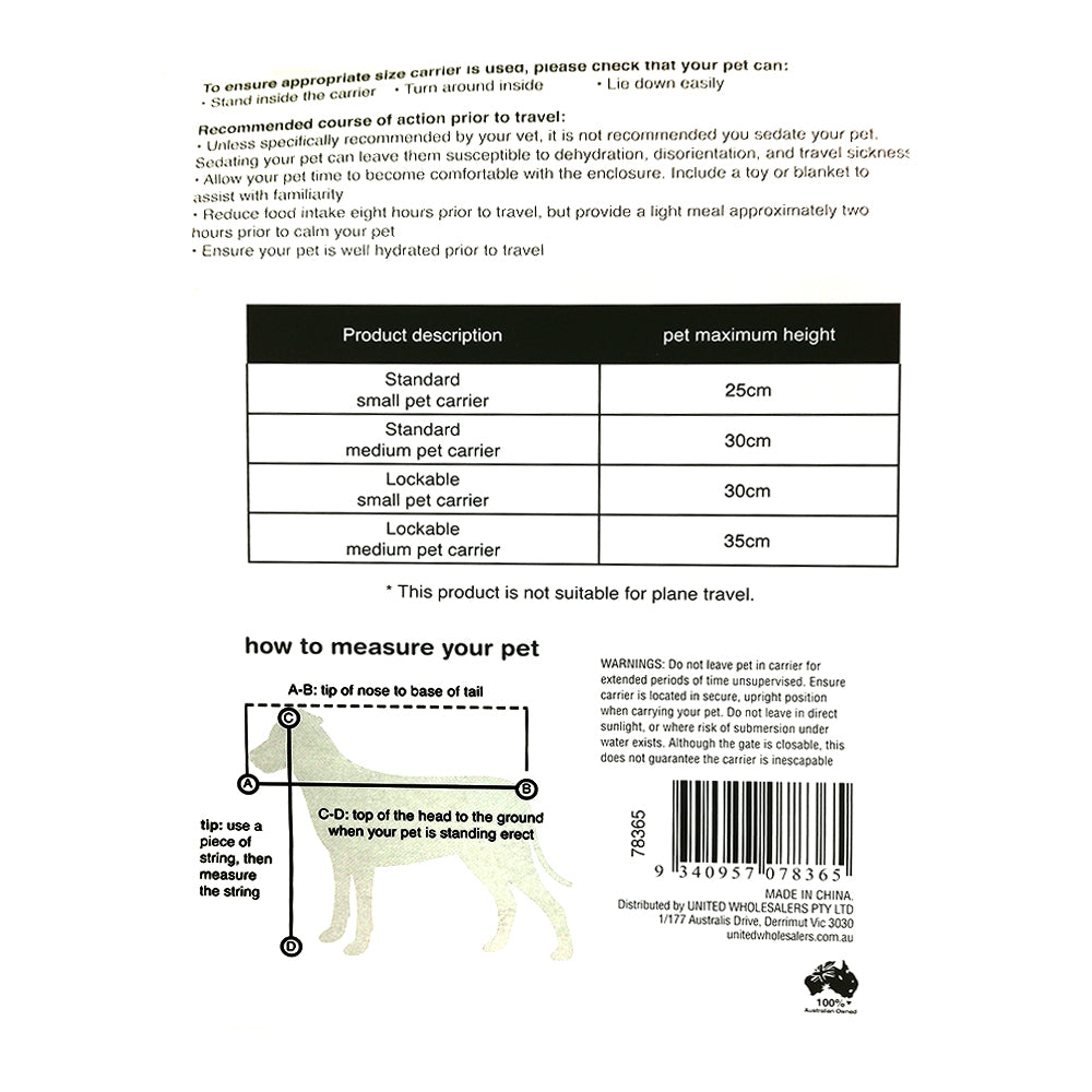 78365-paws-claws-deluxe-large-63-x-41-x-40cm-travel-pet-carrier-w-lock