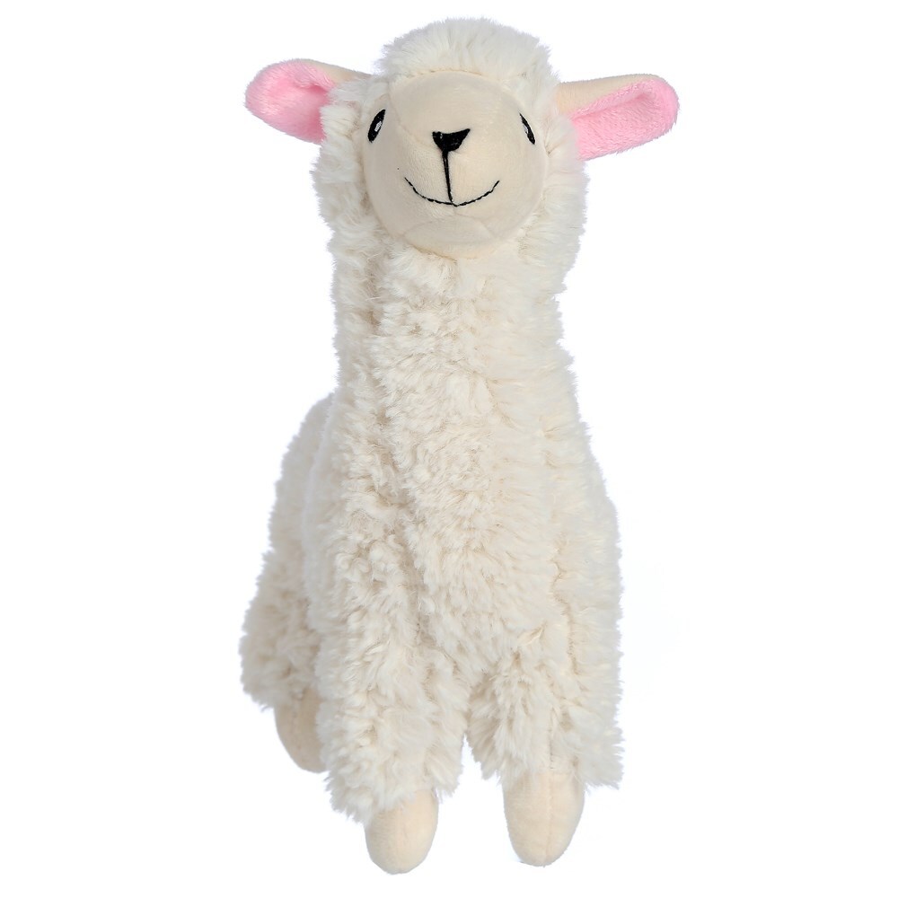 79447-paws-claws-27cm-animal-kingdom-fuzzy-llama-dog-pet-plush-toy-cream