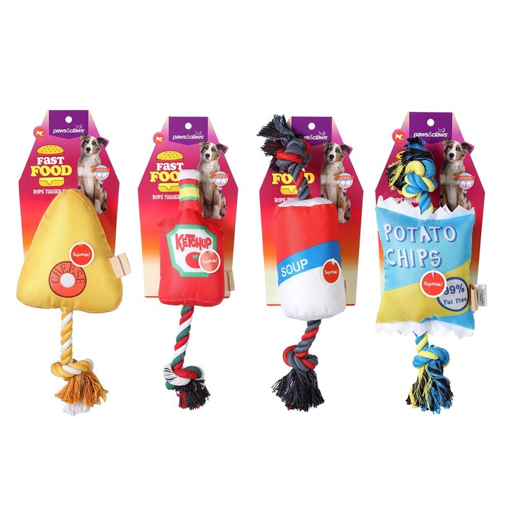 79478-paws-claws-fast-food-rope-tugger-toy-40x10cm-assorted