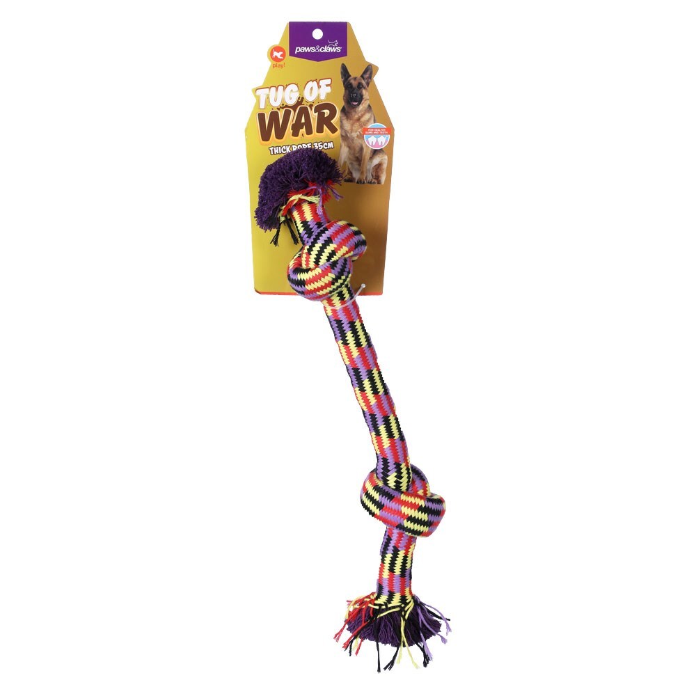 79584-paws-claws-tug-of-war-thick-rope-35cm-assorted