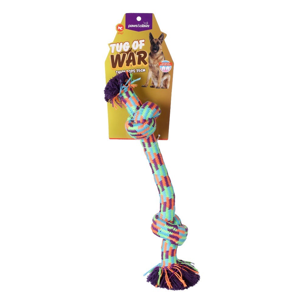 79584-paws-claws-tug-of-war-thick-rope-35cm-assorted