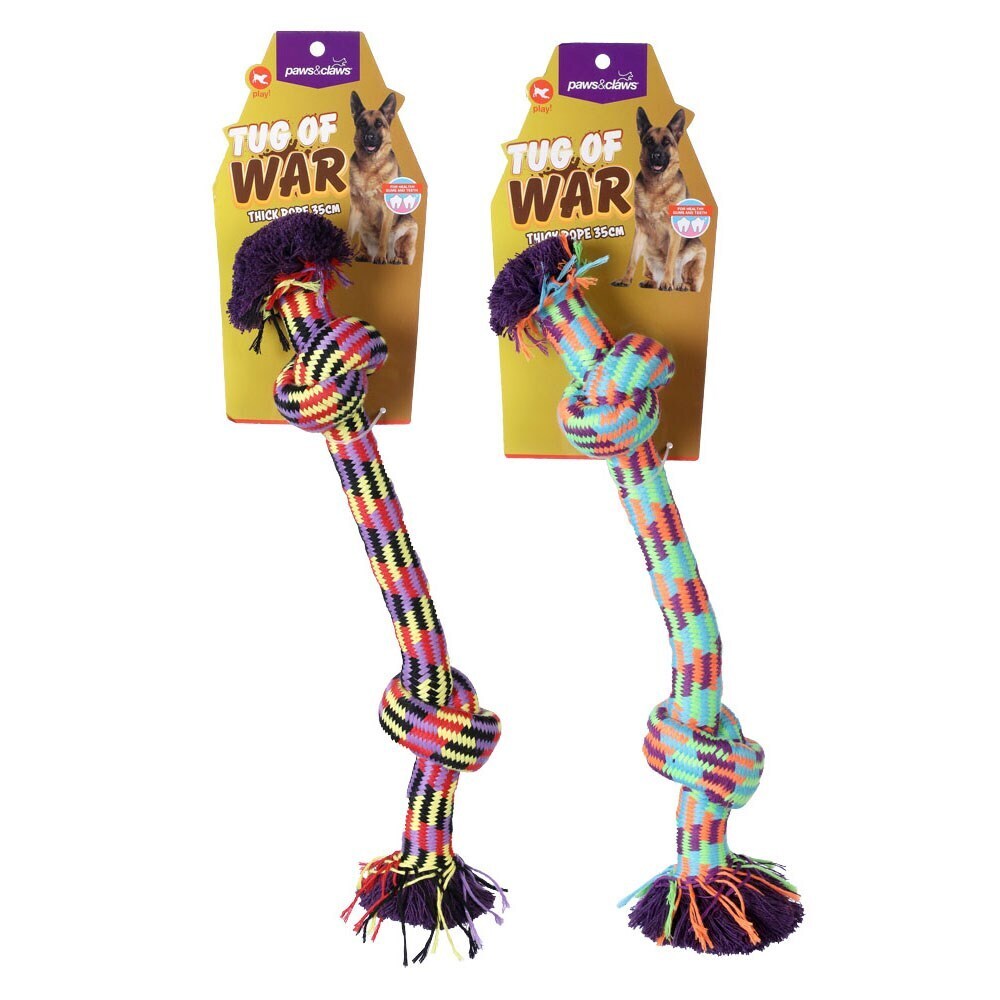 79584-paws-claws-tug-of-war-thick-rope-35cm-assorted