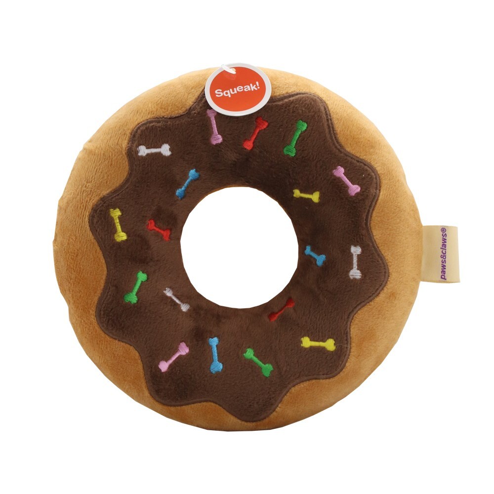 79621-paws-claws-fast-food-mega-donut-squeaker-20cm-assorted