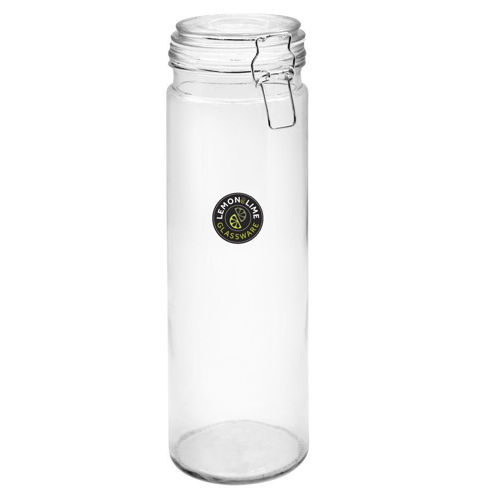 83291-lemon-lime-fresco-32-5cm-2l-glass-clip-jar-clear