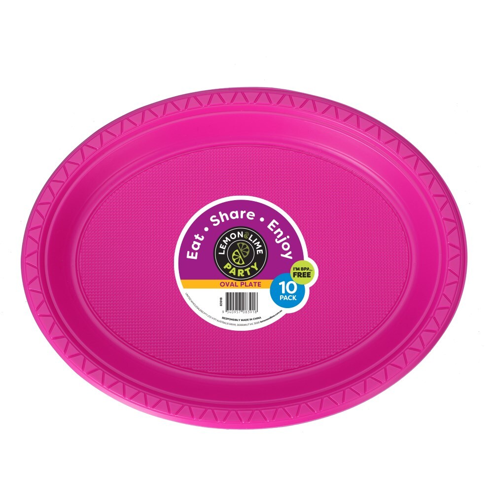 83918-10pk-lemon-lime-27cm-party-oval-plate-coloured-assorted