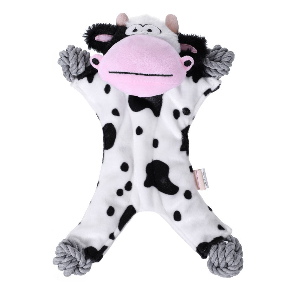 84335-paws-claws-40cm-pet-dog-toy-animal-kingdom-plush-rope-cow