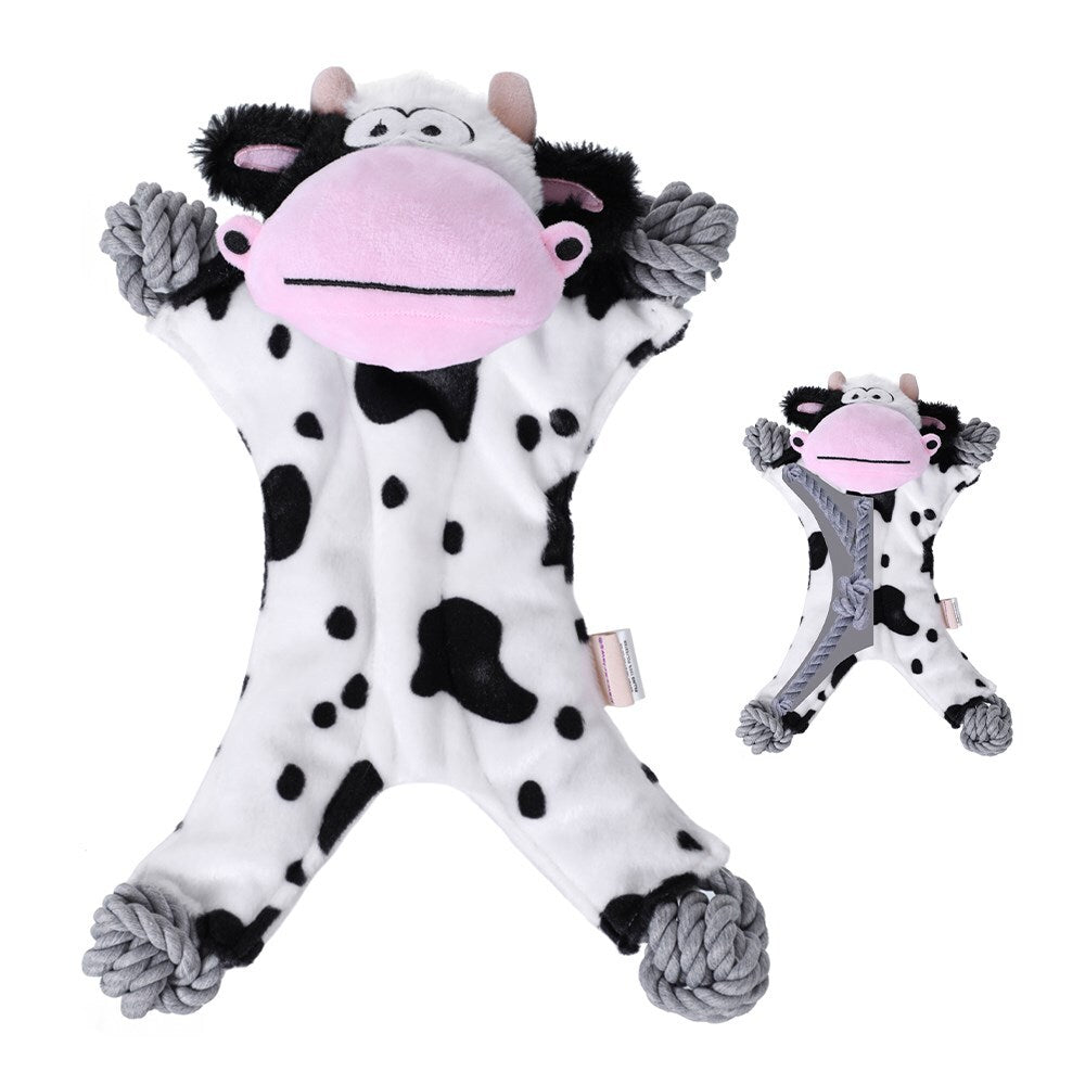 84335-paws-claws-40cm-pet-dog-toy-animal-kingdom-plush-rope-cow