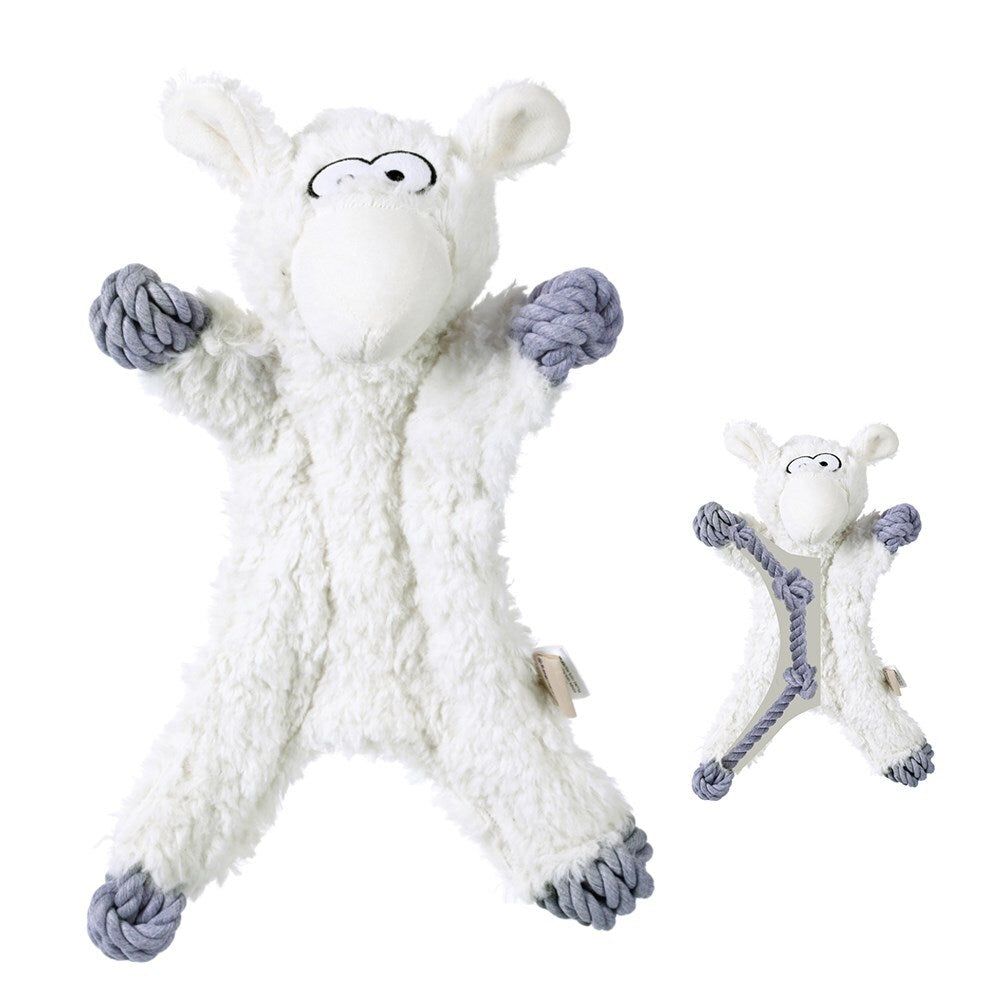 84342-paws-claws-40cm-pet-dog-toy-animal-kingdom-plush-rope-sheep