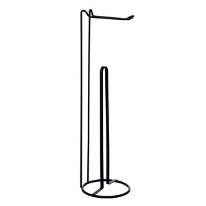 Boxsweden 54cm Wire Toilet Roll Dispenser Stand - Black
