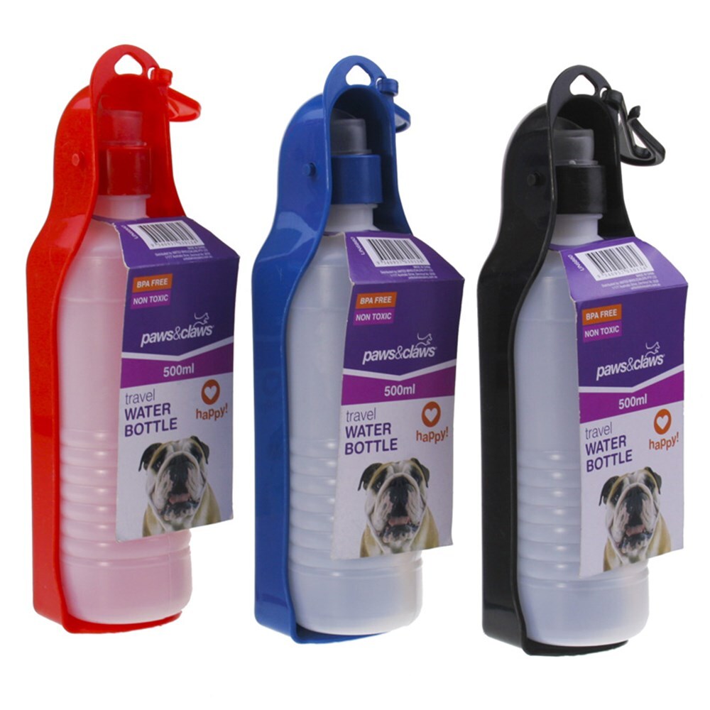 85080-paws-claws-500ml-travel-water-bottle-assorted