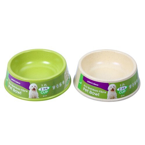 85127-paws-claws-bamboo-fibre-pet-bowl-26cm-assorted