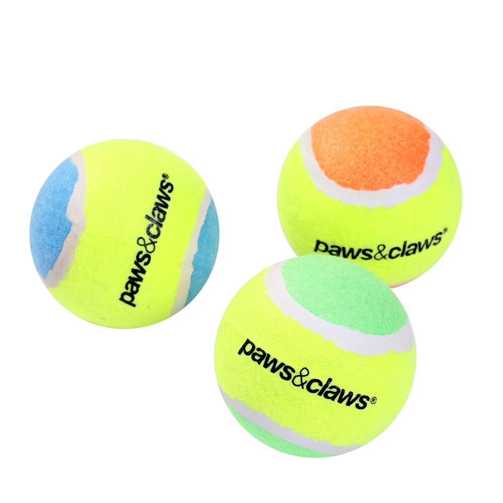 85134-3pk-paws-and-claws-paws-claws-tennis-balls-6cm-2-tone-assorted