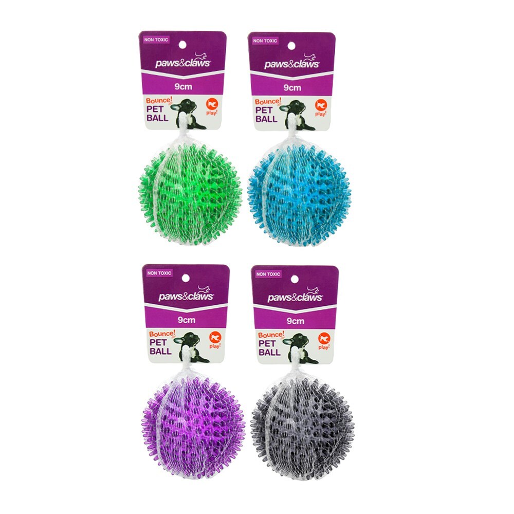 85240-paws-and-claws-spikey-ball-tpr-pet-toy-9cm-asstd-colour