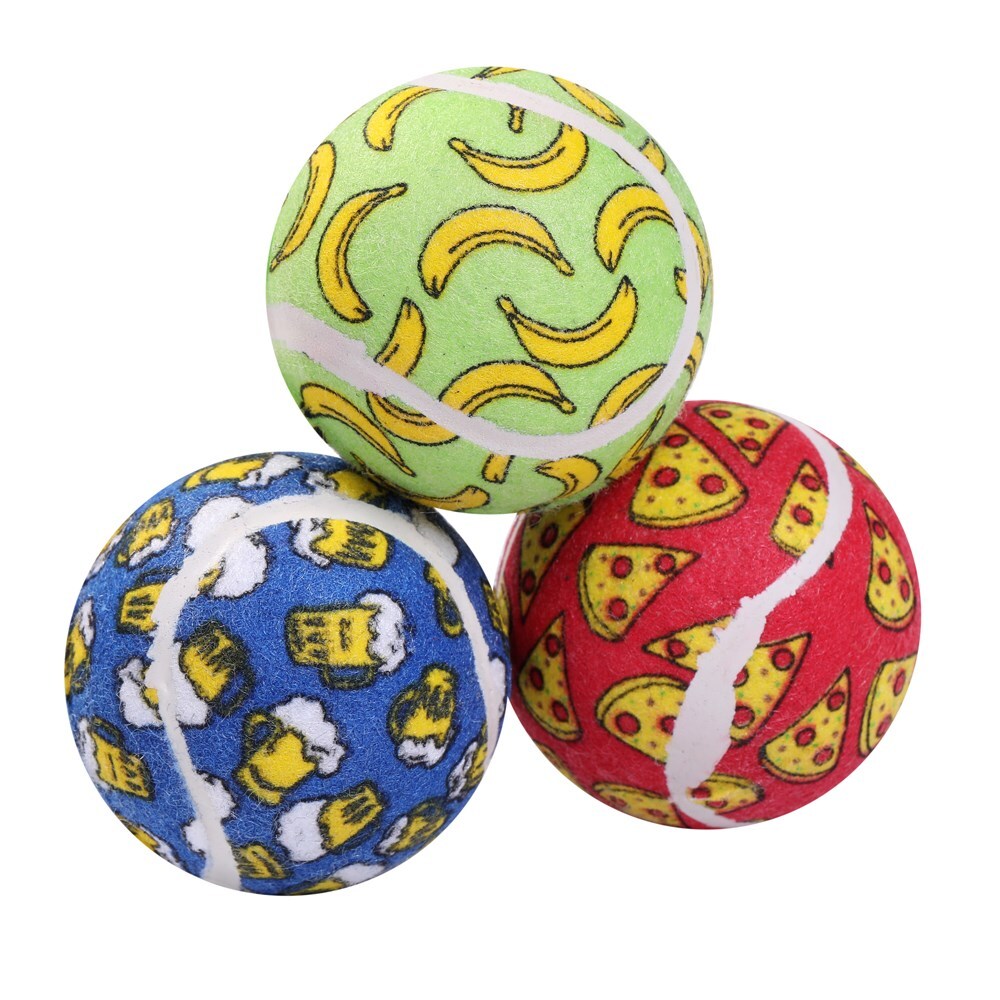85516-3pk-paws-claws-tennis-balls-6cm-printed-assorted
