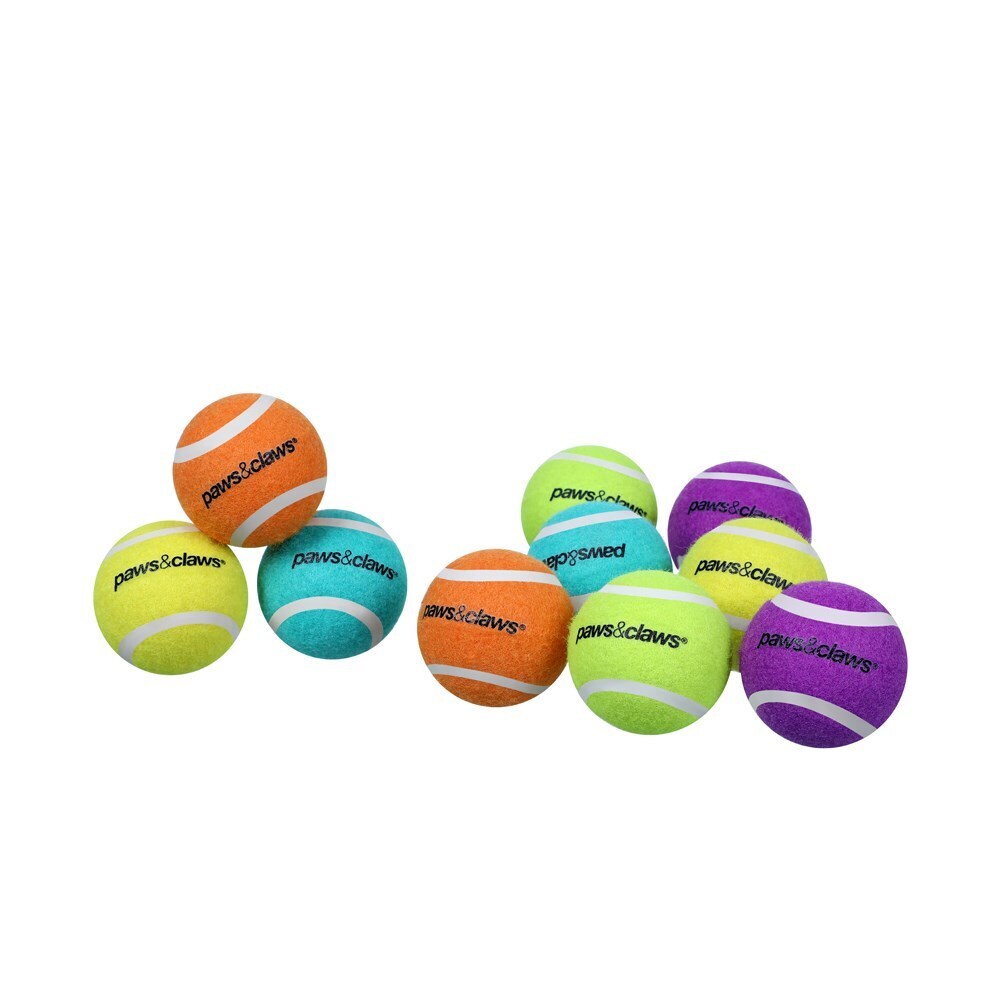 85547-8pk-paws-claws-tennis-balls-6cm-solid-assorted