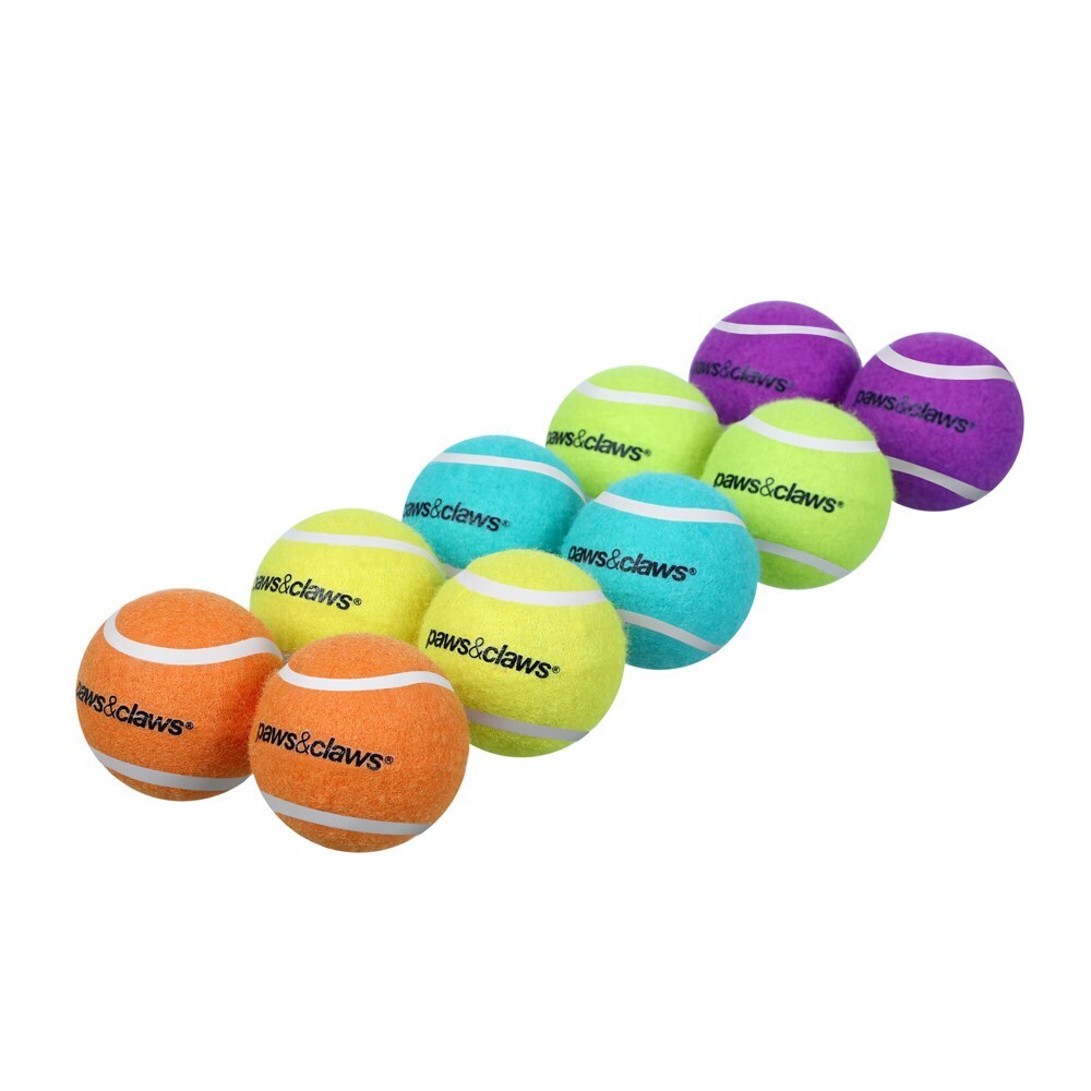 85547-8pk-paws-claws-tennis-balls-6cm-solid-assorted