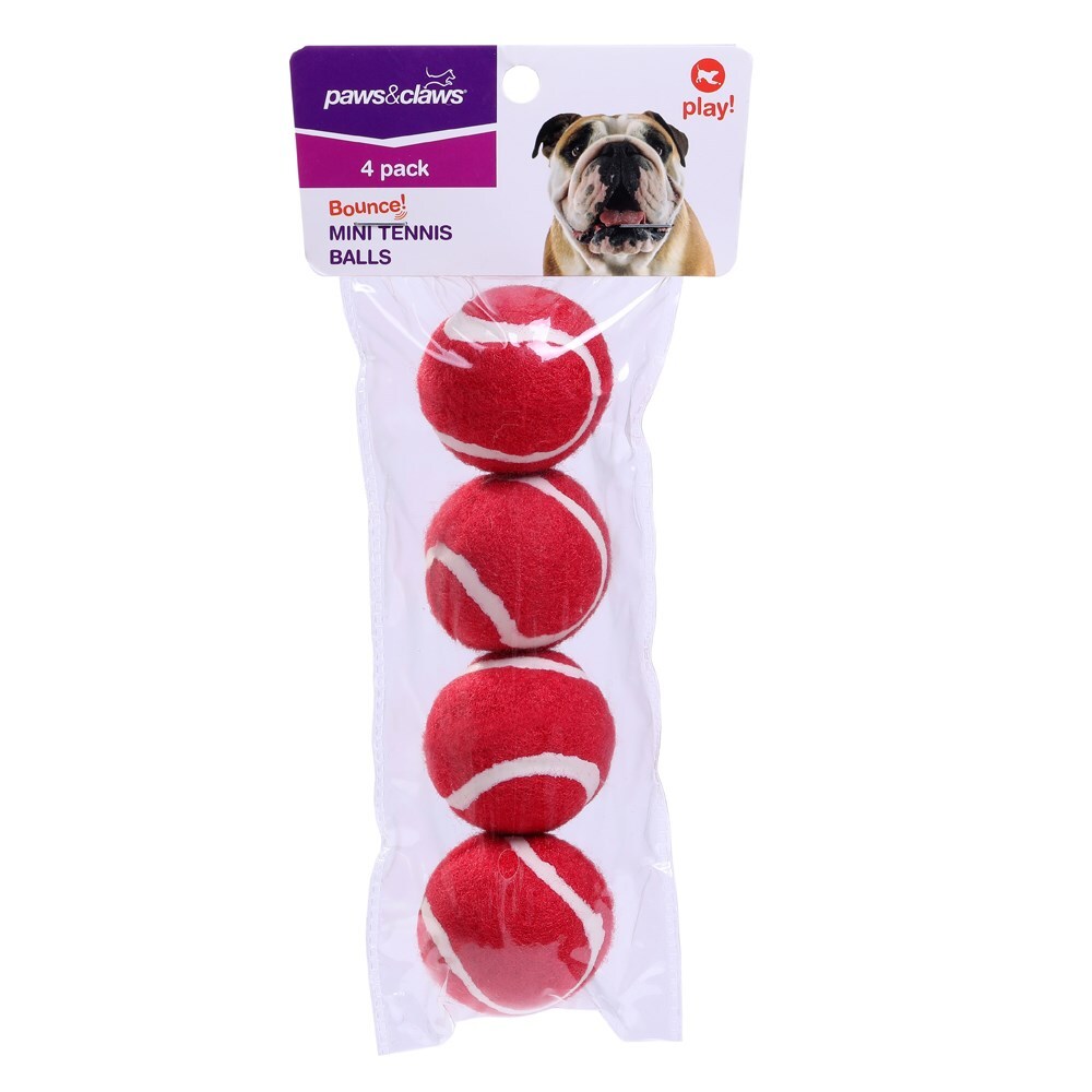 85554-paws-and-claws-4pk-mini-tennis-ball-4cm-assorted