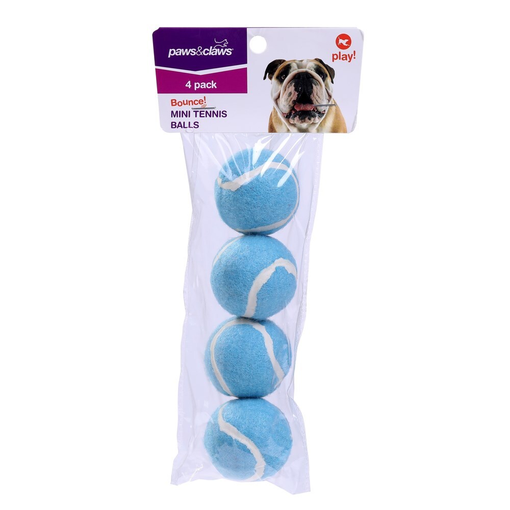 85554-paws-and-claws-4pk-mini-tennis-ball-4cm-assorted