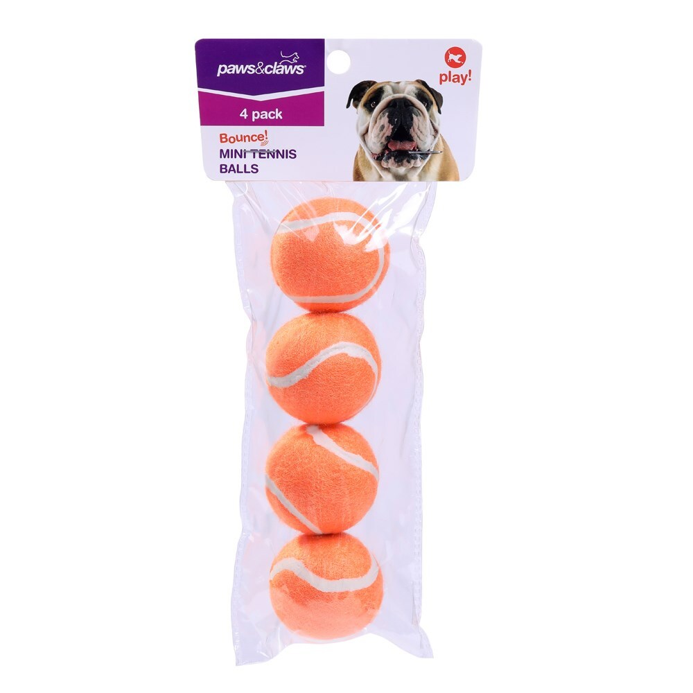 85554-paws-and-claws-4pk-mini-tennis-ball-4cm-assorted