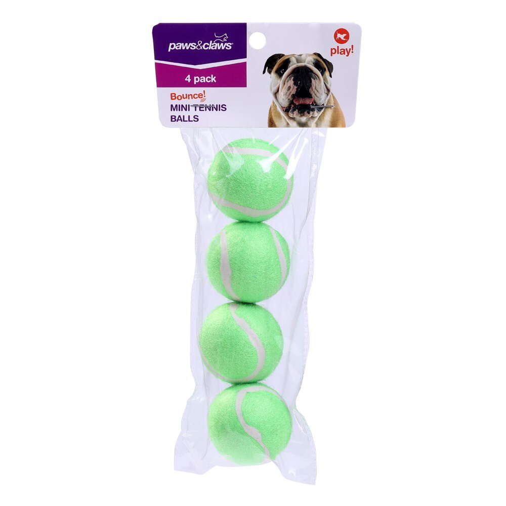 85554-paws-and-claws-4pk-mini-tennis-ball-4cm-assorted
