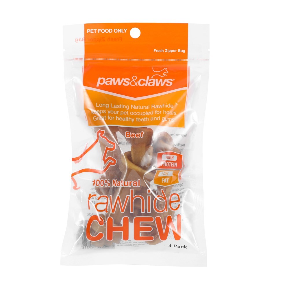 85677-4pk-paws-claws-beef-rawhide-bones-12cm