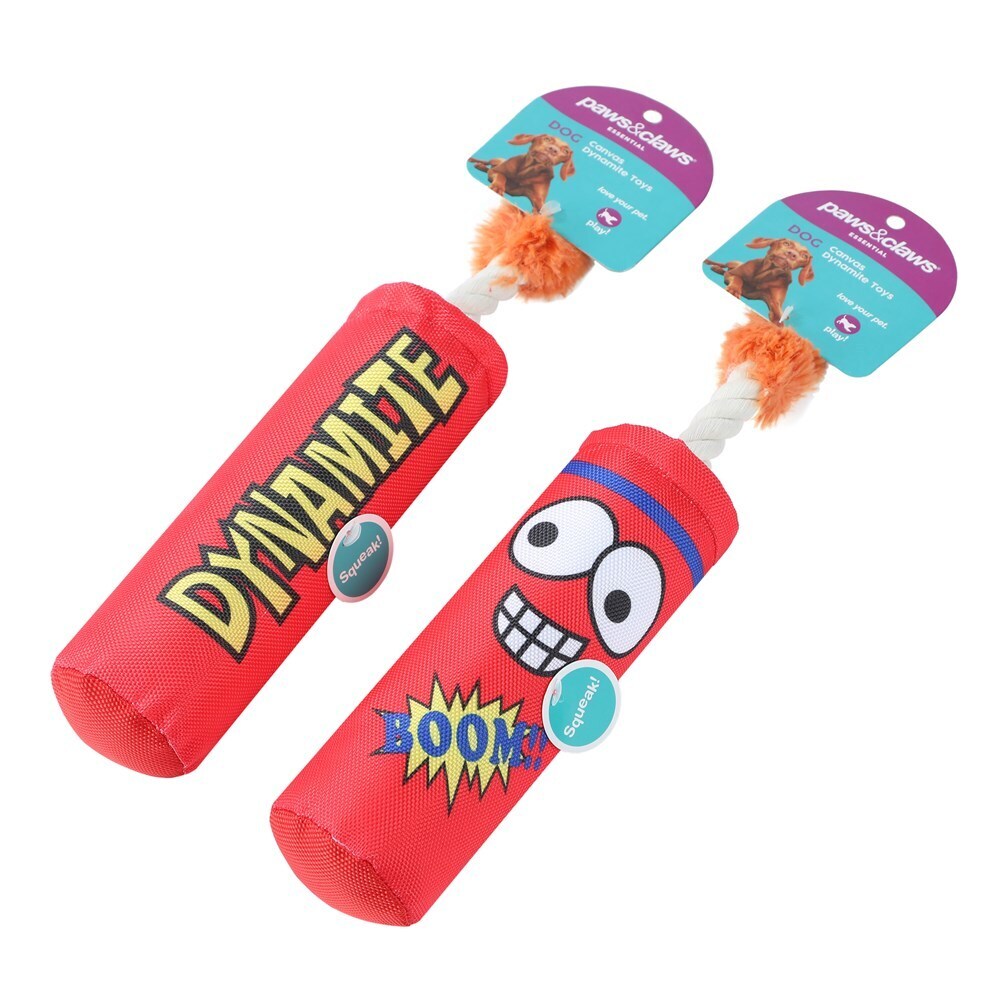 88203-paws-claws-dynamite-oxford-squeaky-toy-clip-strip-18x7cm-assorted