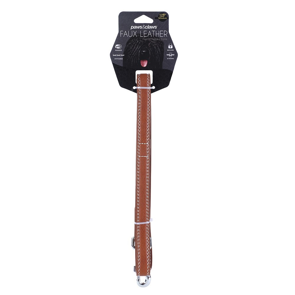 88456-paws-claws-120cm-leather-look-padded-dog-lead-w-stitch-assorted
