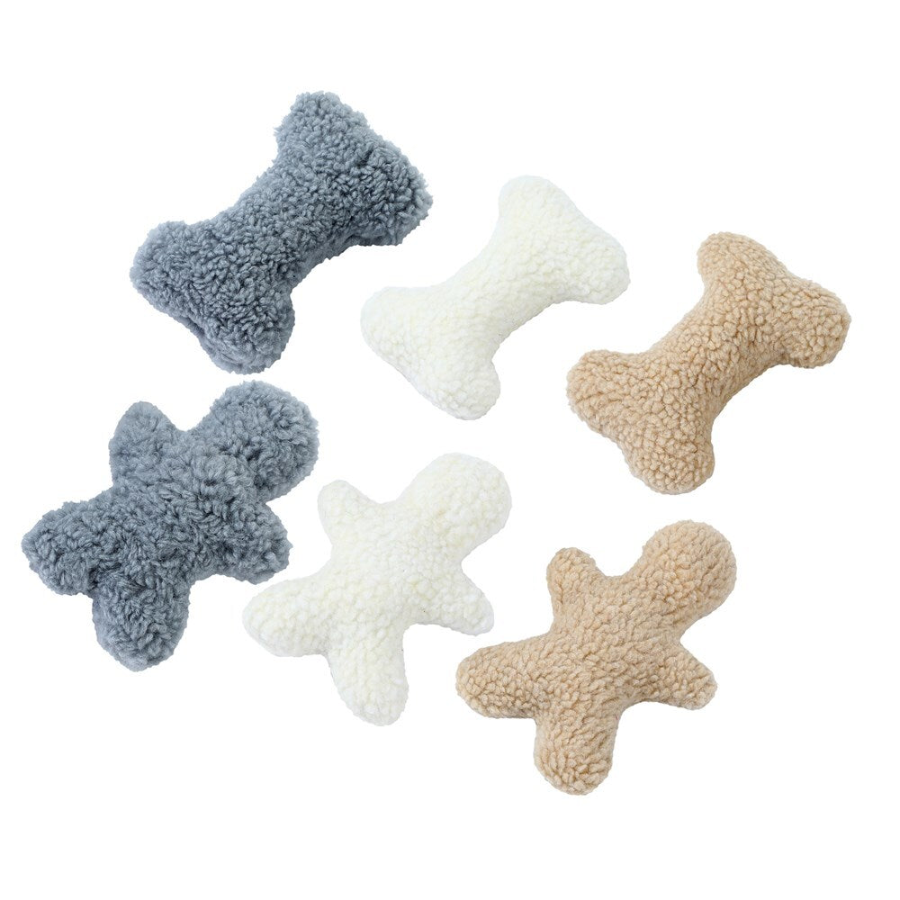 88470-paws-claws-squeaky-sherpa-plush-man-bone-dog-pet-toy-17x12x5-5cm-assorted