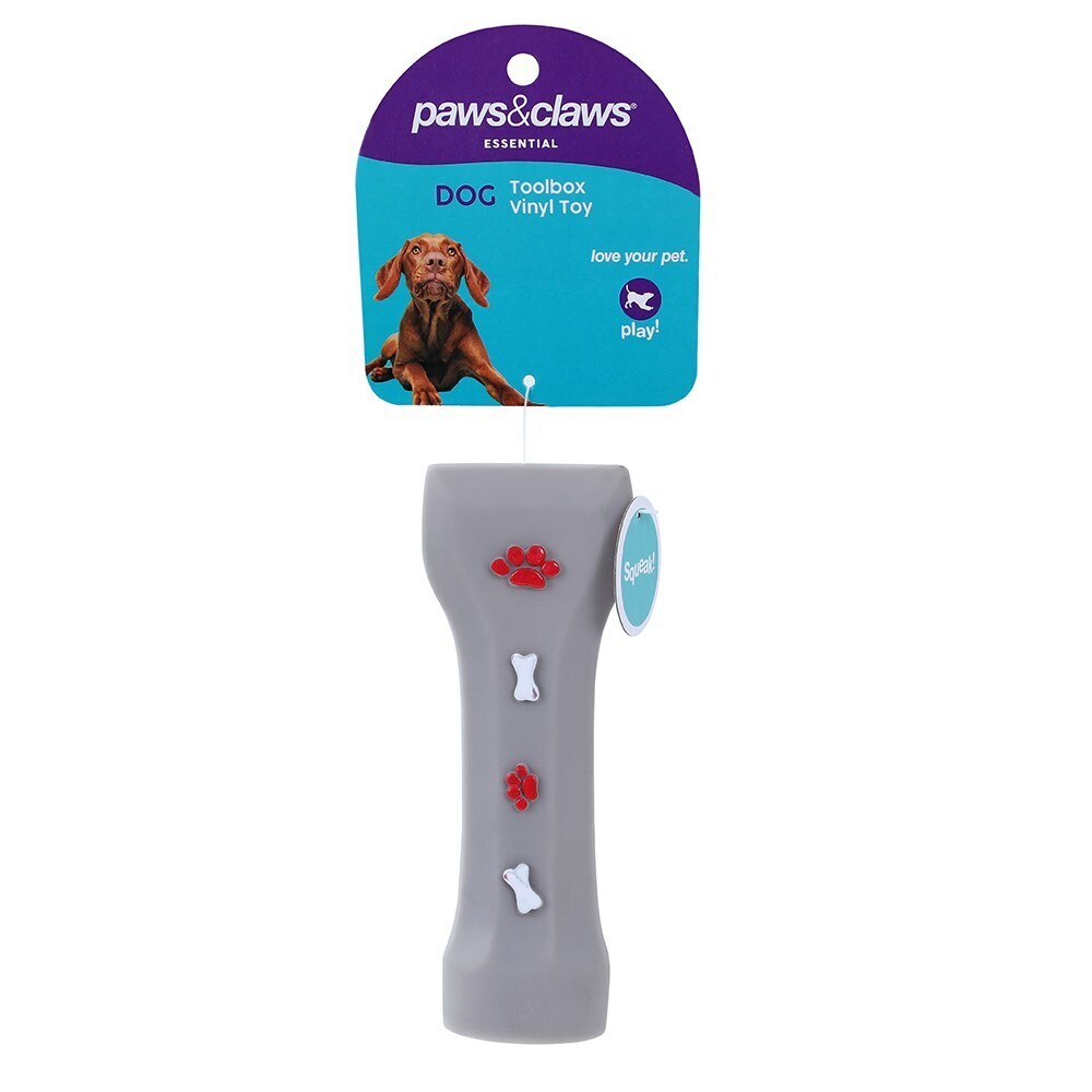 88517-paws-claws-toolbox-vinyl-squeaky-toy-clip-strip-16cm-assorted