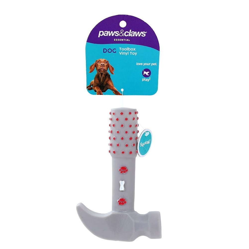 88517-paws-claws-toolbox-vinyl-squeaky-toy-clip-strip-16cm-assorted