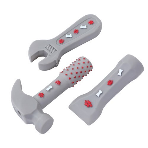 88517-paws-claws-toolbox-vinyl-squeaky-toy-clip-strip-16cm-assorted