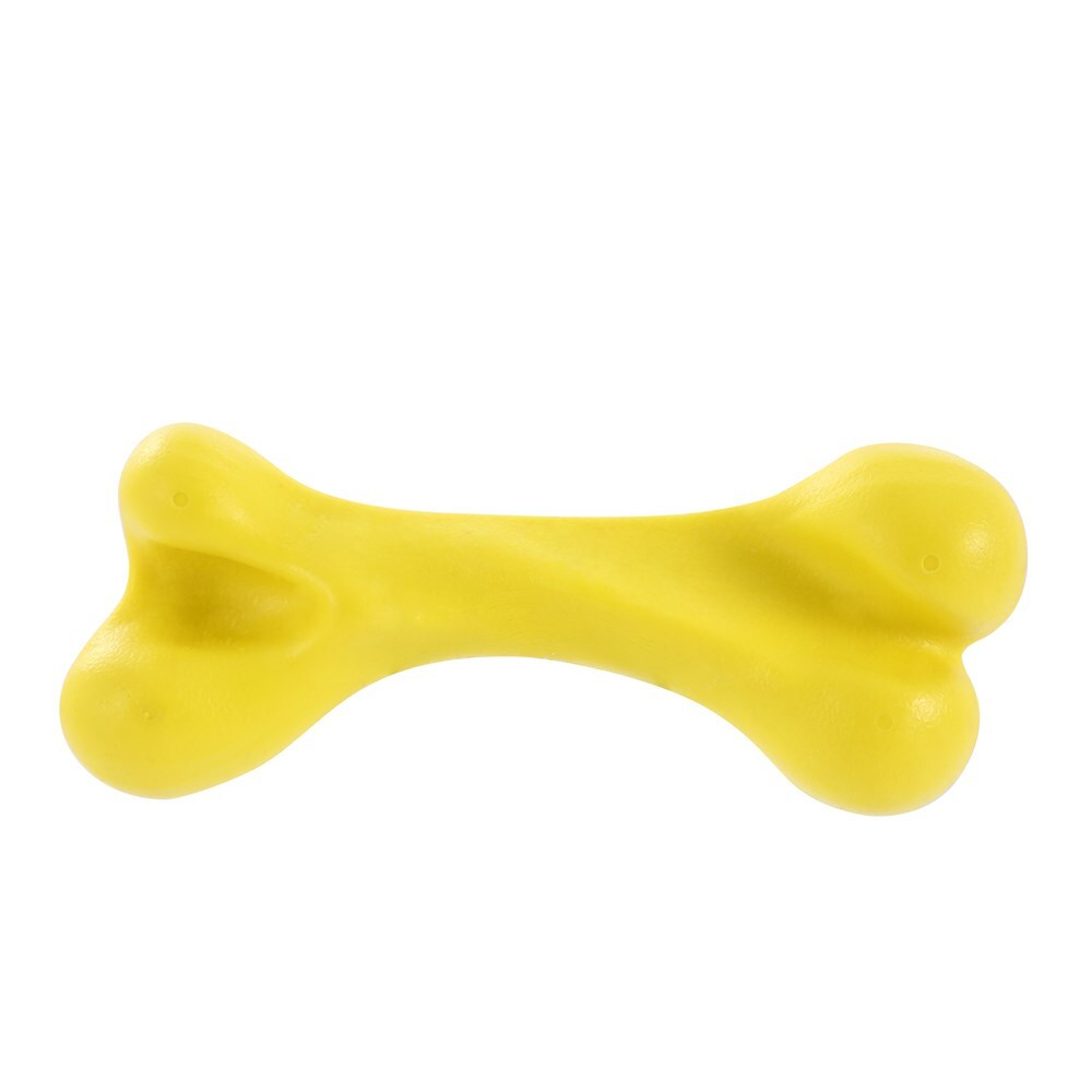88609-paws-claws-flavour-bone-classic-bone-beef-flavoured-rubber-toy-18x7cm-yellow
