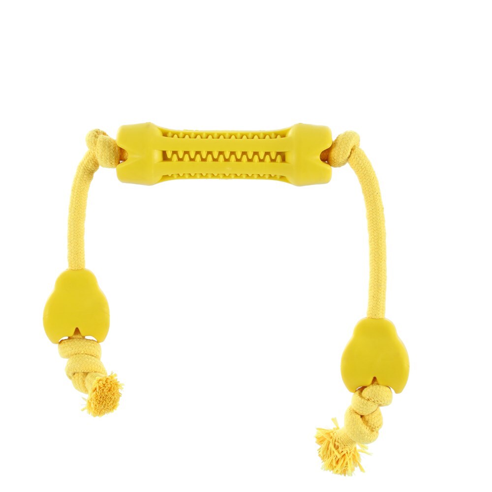 88616-paws-claws-flavour-bone-double-tugger-beef-flavoured-rubber-toy-65x5cm-yellow