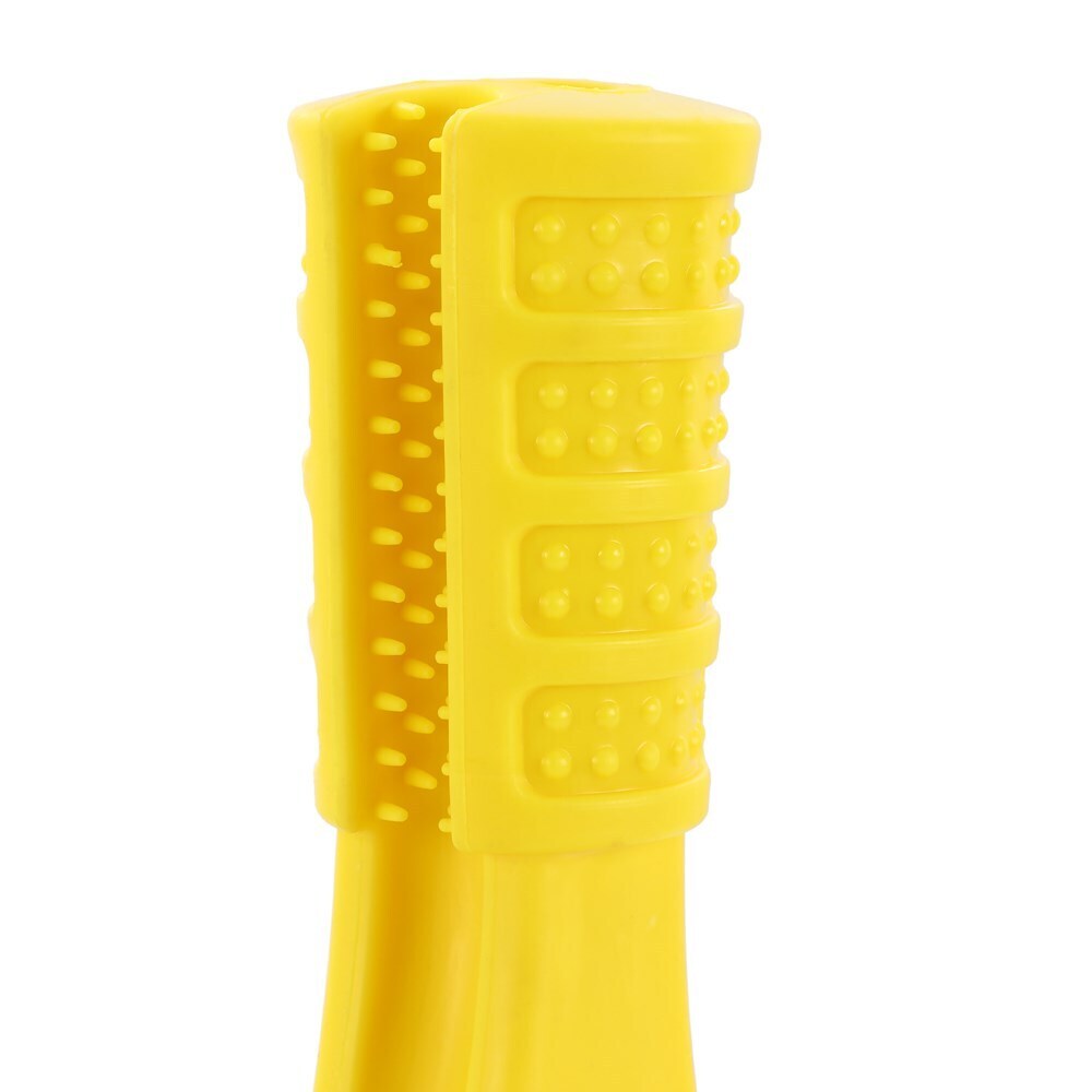 88630-paws-claws-flavour-bone-t-bone-beef-flavoured-rubber-toy-17x13x6cm-yellow