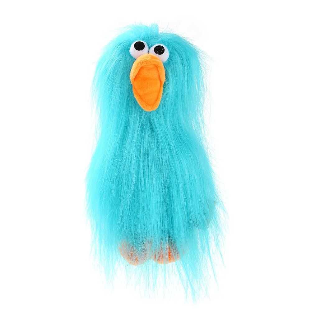 88777-paws-claws-22cm-super-shaggy-duck-dog-pet-toy-aqua