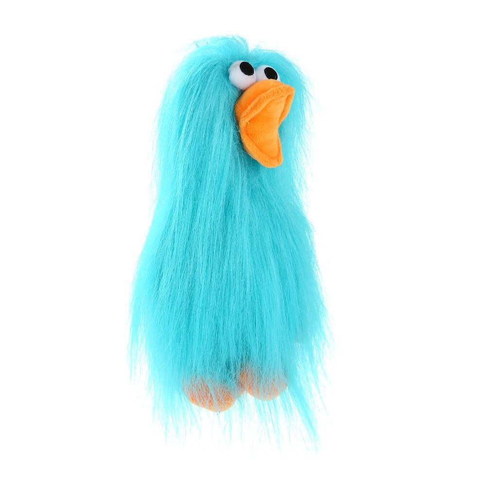 88777-paws-claws-22cm-super-shaggy-duck-dog-pet-toy-aqua