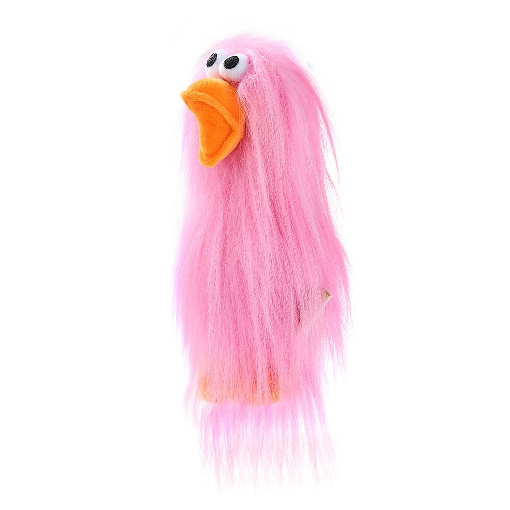 88784-paws-claws-22cm-super-shaggy-duck-dog-pet-toy-pink
