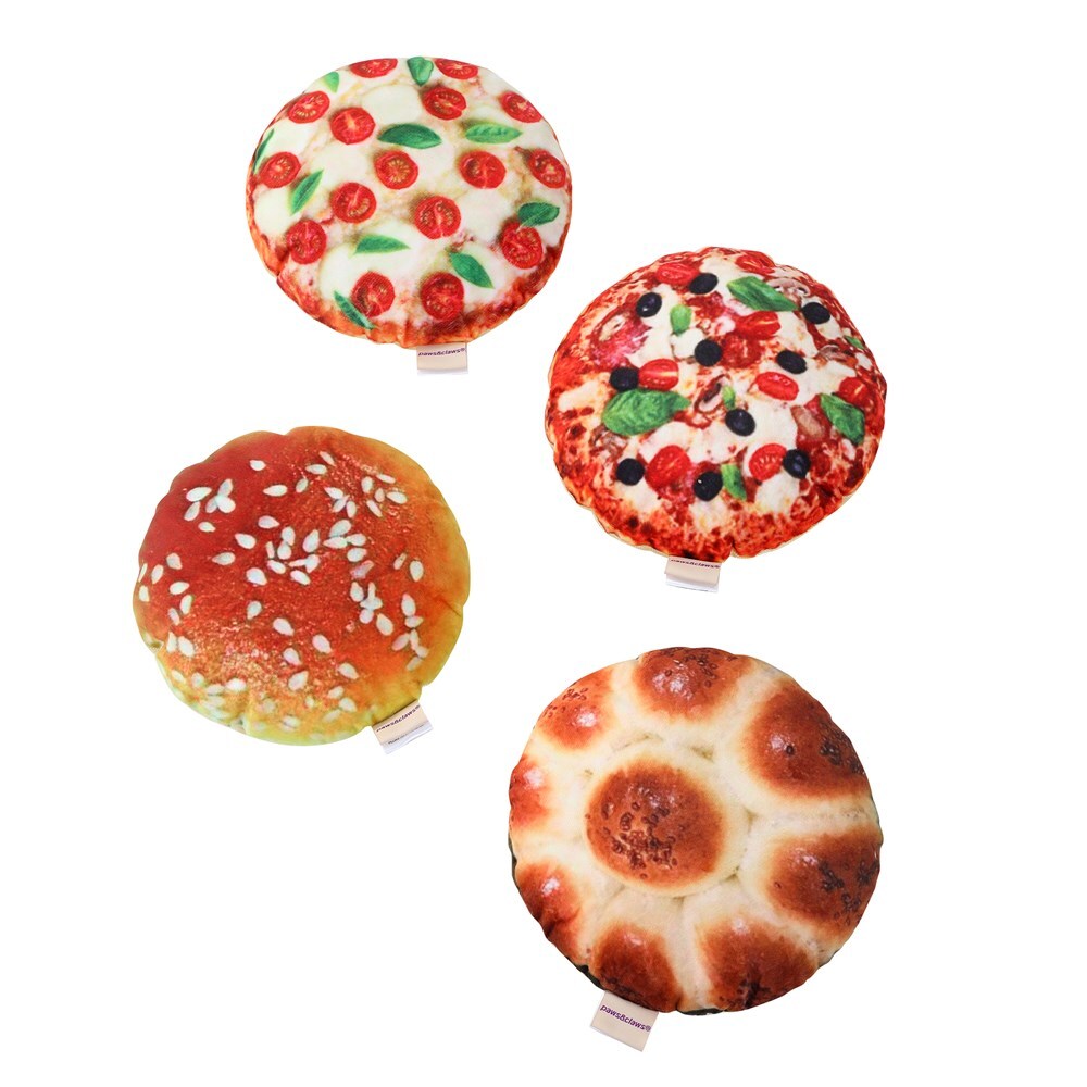 88890-paws-claws-22cm-bakery-oxford-squeaky-pet-dog-toy-assorted
