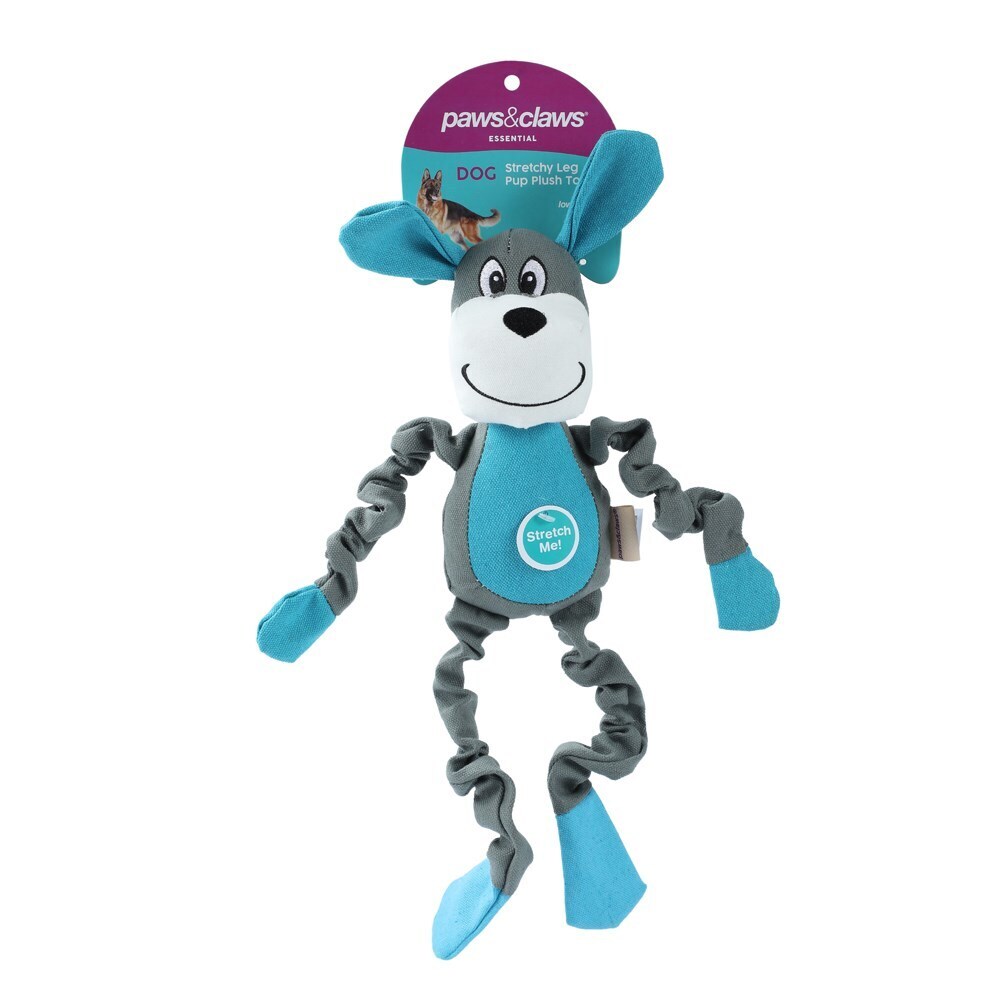 89279-paws-claws-stretchy-leg-pup-plush-toy-40x15x8cm-assorted