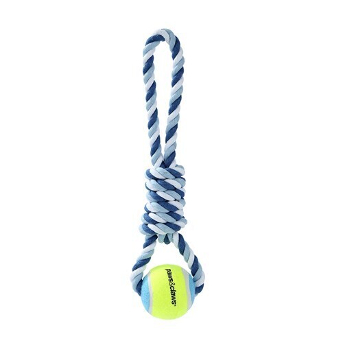 89446-paws-claws-rope-tennis-ball-tugger-29cm-assorted