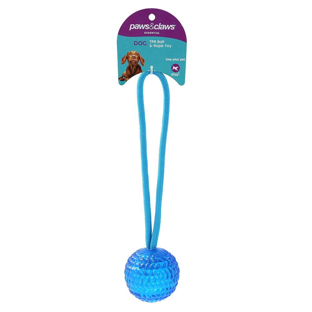 89460-paws-claws-tpr-ball-rope-toy-25cm-assorted