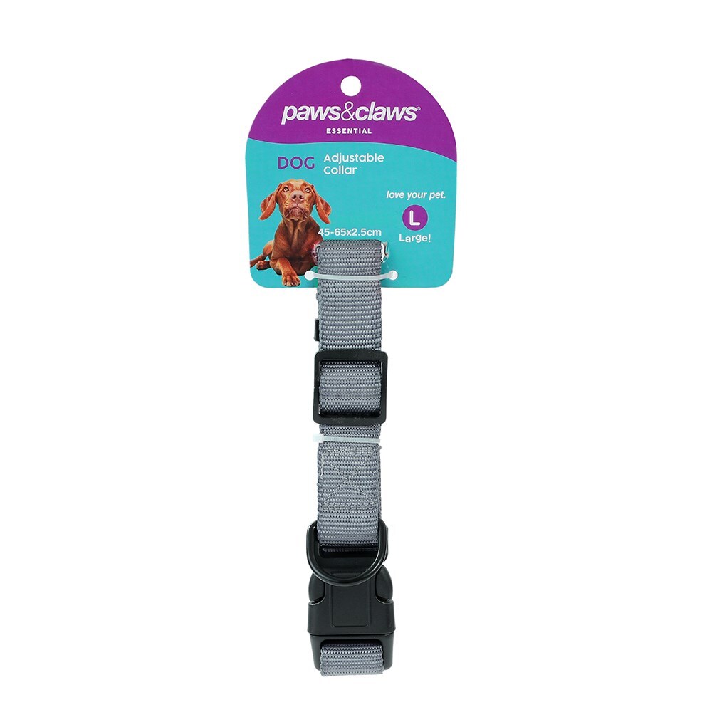 Paws & Claws Adjustable Dog Collar 46-65cmx2.5cm Large