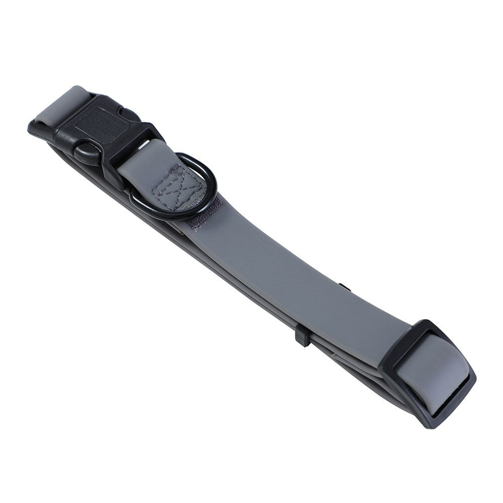 Paws & Claws TPU Waterproof Dog Collar 30-45x2cm S - Grey