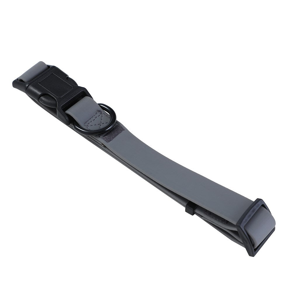 Paws & Claws TPU Waterproof Dog Collar 45-65x2.5cm L - Grey
