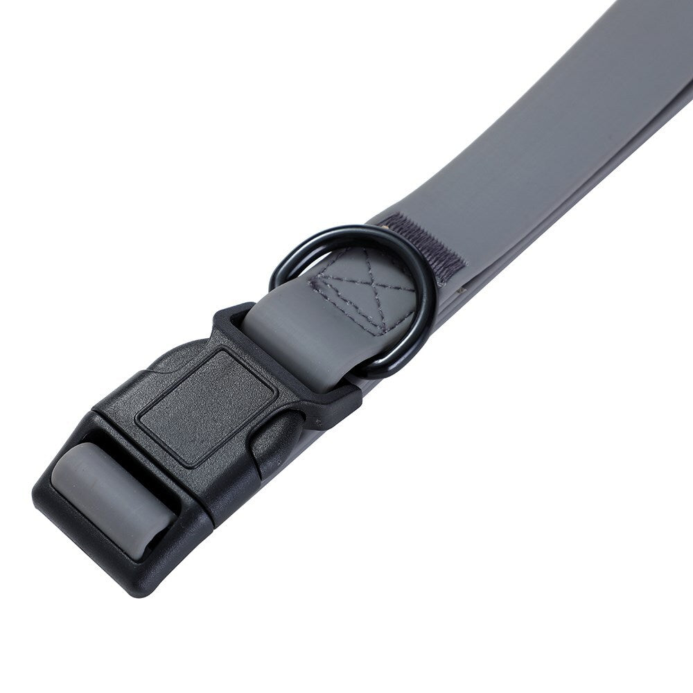 Paws & Claws TPU Waterproof Dog Collar 45-65x2.5cm L - Grey