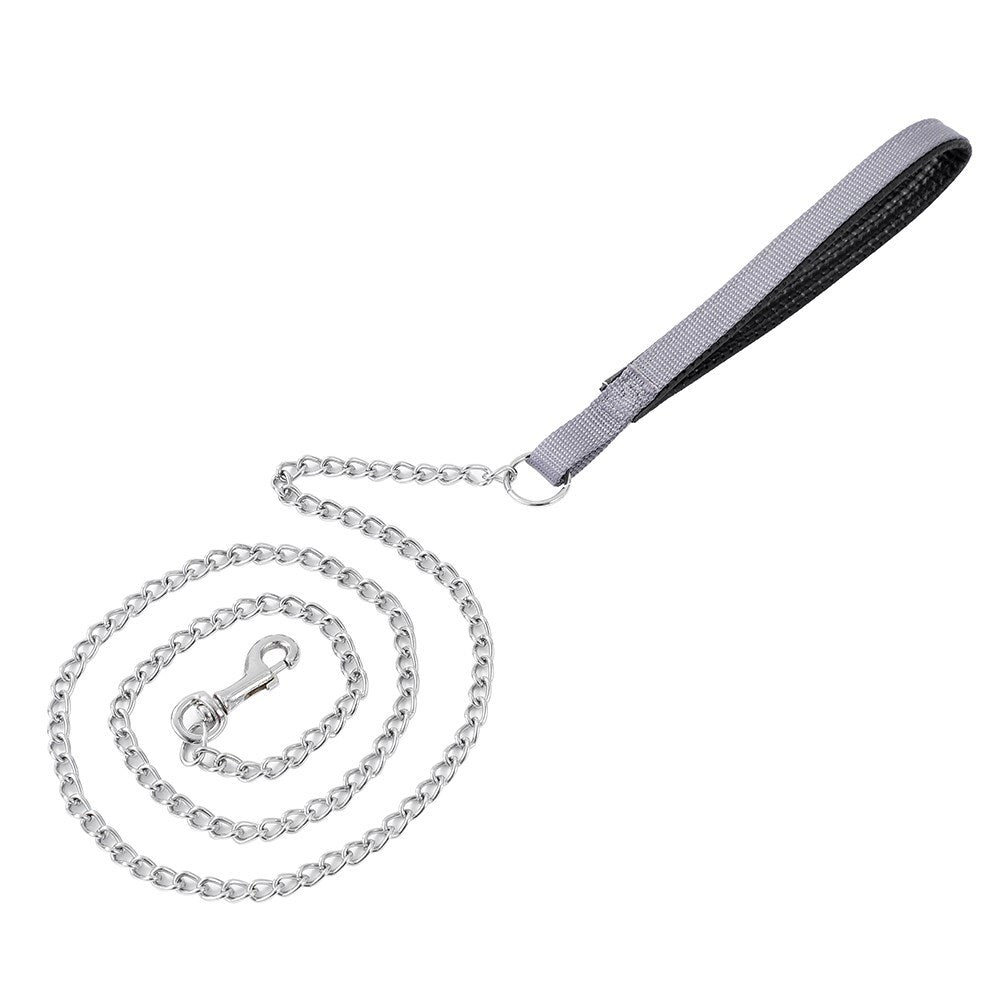 Paws & Claws Pet/Dog 120x2cm Chain Lead w/ Padded Handle - Assorted