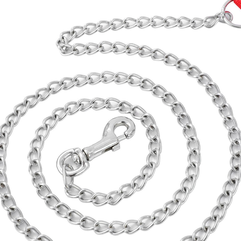 Paws & Claws Pet/Dog 120x2cm Chain Lead w/ Padded Handle - Assorted