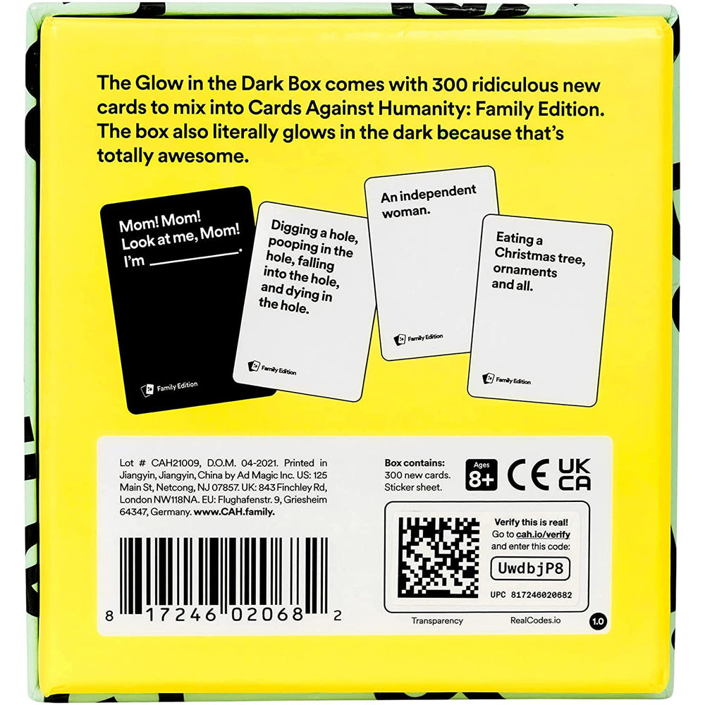 Cards Against Humanity Family Edition First Expansion Kids Card Game 8+