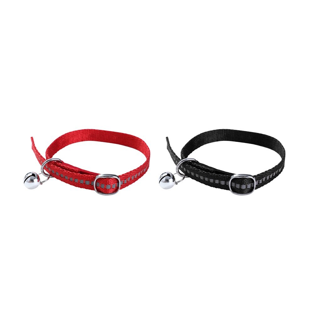 Paws & Claws Pet/Cat Reflective 35x1cm Collar Nylon w/ Bell - Assorted