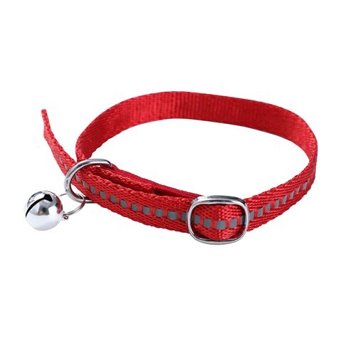 Paws & Claws Pet/Cat Reflective 35x1cm Collar Nylon w/ Bell - Assorted